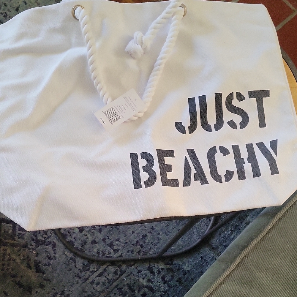 Just Beachy White Tote Bag